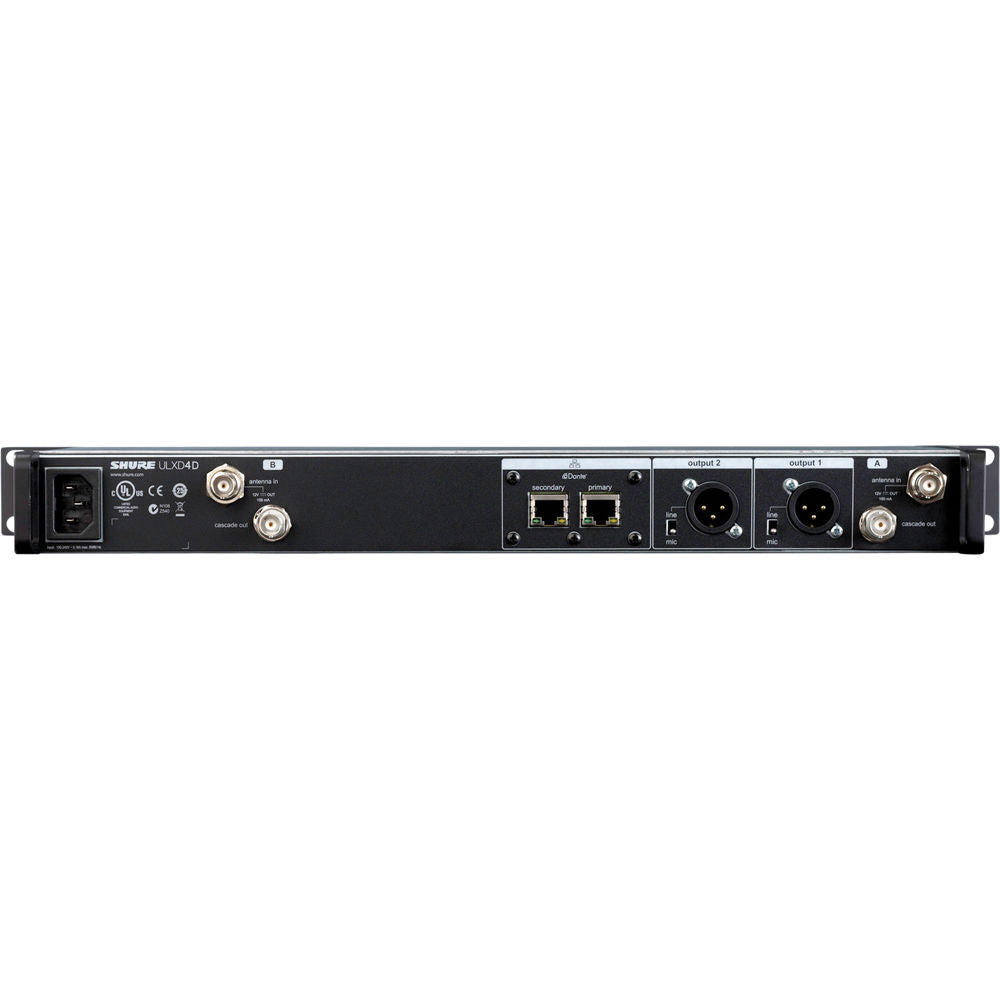 Shure ULXD4D Dual-Channel Digital Wireless Receiver (X52: 902 to 928 MHz)