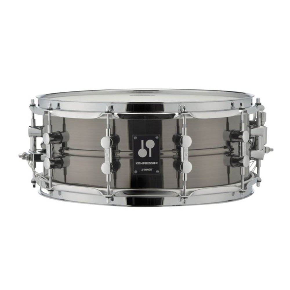 Sonor 17710310- Sonor Kompressor Snare Drum 14x 5.7 Inch, Brass, Black Nickel Plated
