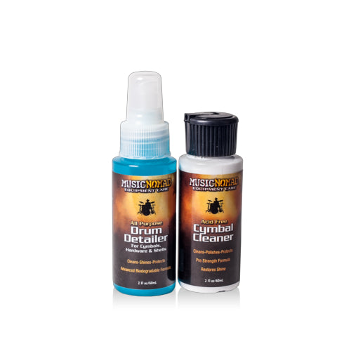 MusicNomad MN117 Drum Detailer & Cymbal Cleaner Combo Pack - 2 oz Trial Size