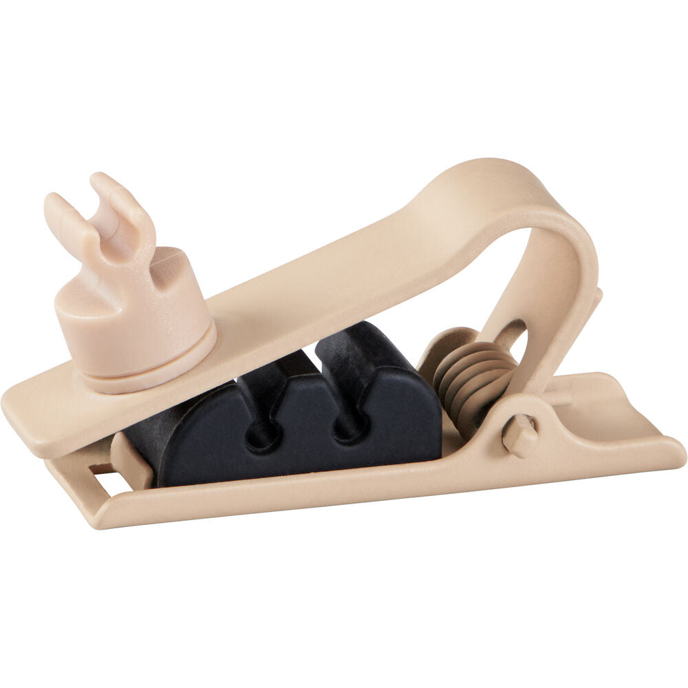 Shure Single Tie Clip for DL4 DuraPlex Lavalier Microphone (3-Pack) - Tan