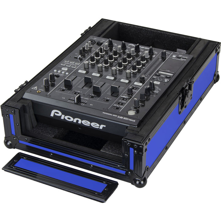 Odyssey FR12MIX Universal 12” Format Extra Deep DJ Mixer Case - Black on Blue