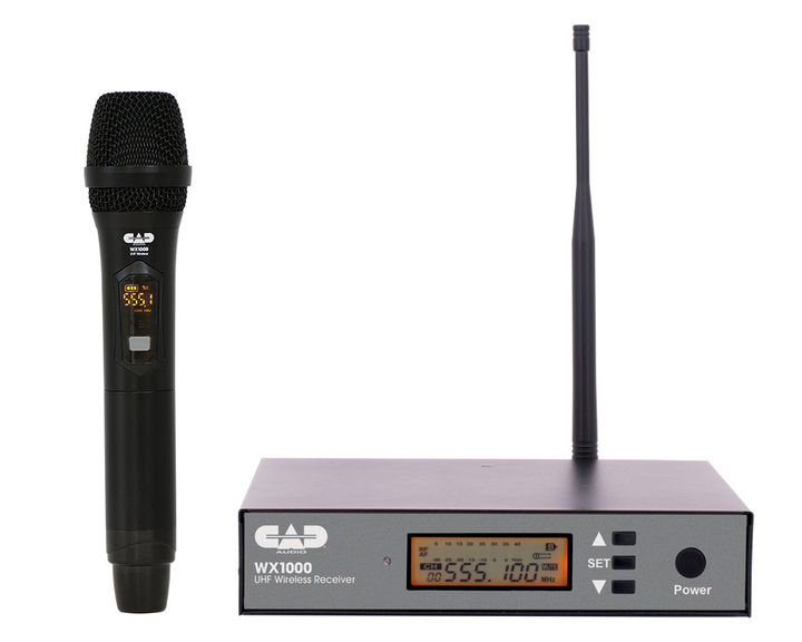 CAD Audio WX1000HH UHF Wireless Handheld Microphone System - Frequency Agile - With CADLive D38 Capsule