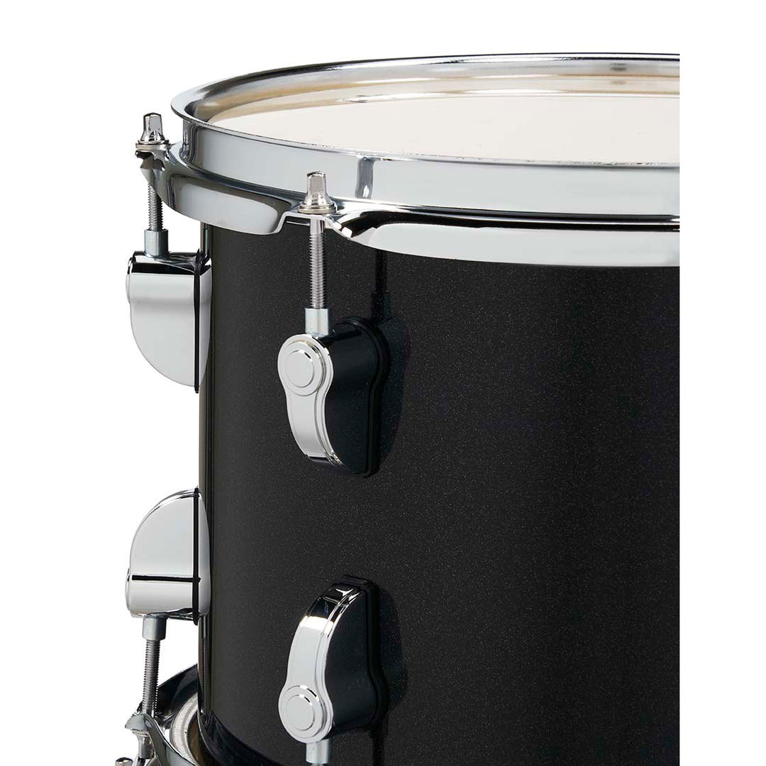 PDNY1604BO- PDP New Yorker 4-Piece Kit FinishPly Shell Pack (14x16 w/ BDM, 8x10, 12x13FT, 5x14 Snare) - Black Onyx Sparkle