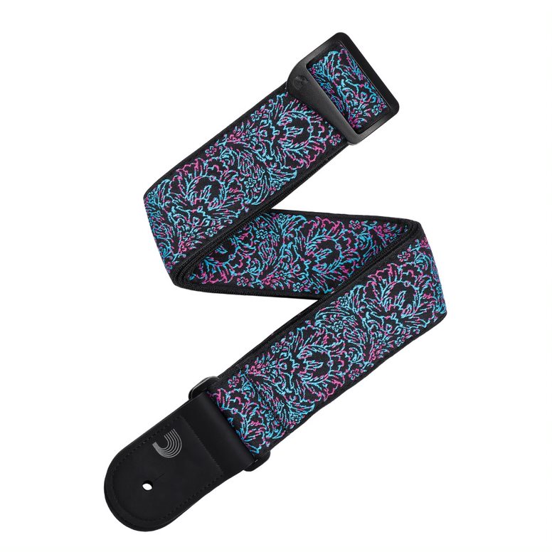 D'Addario Eco-Comfort Strap Line Extensions 50MM REC WVN OUTRUN, GLITCH