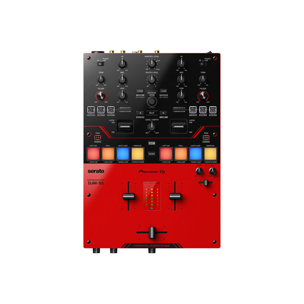 Pioneer DJM-S5 Scratch-Style 2-Channel DJ Mixer (Gloss Red)