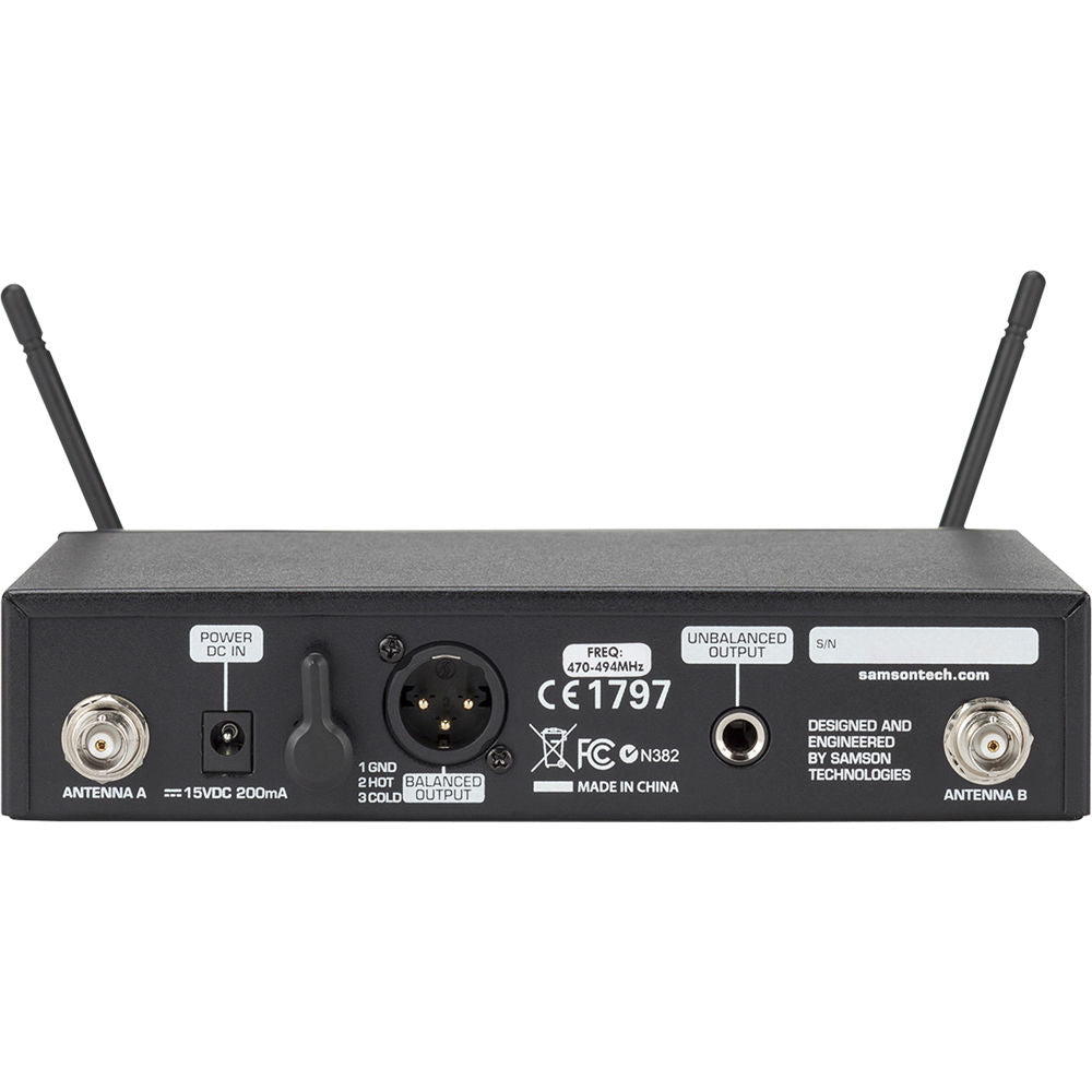 Samson Concert 99 Wireless Guitar Instrument System with GC32 Guitar Cable (Band D, 542 to 566 MHz)
