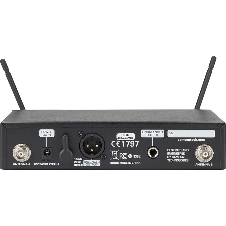 Samson Concert 99 Wireless Guitar Instrument System with GC32 Guitar Cable (Band D, 542 to 566 MHz)
