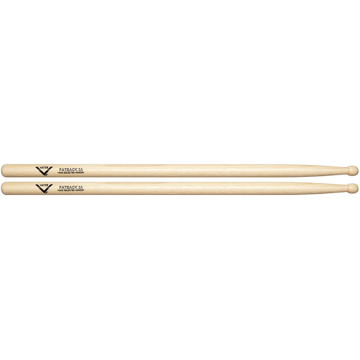 Vater VH3AW- Vater American Hickory 3A Wood Tip Drumsticks