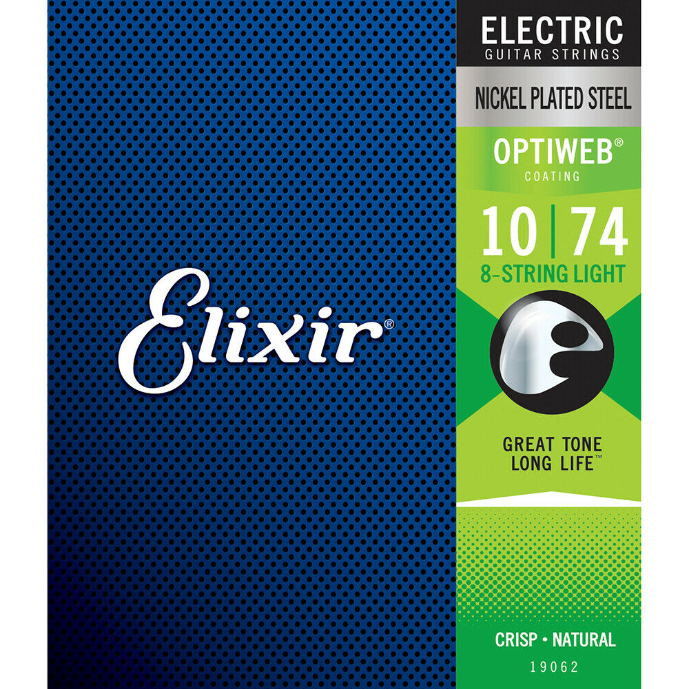 Elixir Electric Guitar Optiweb 8 String Light 10-74