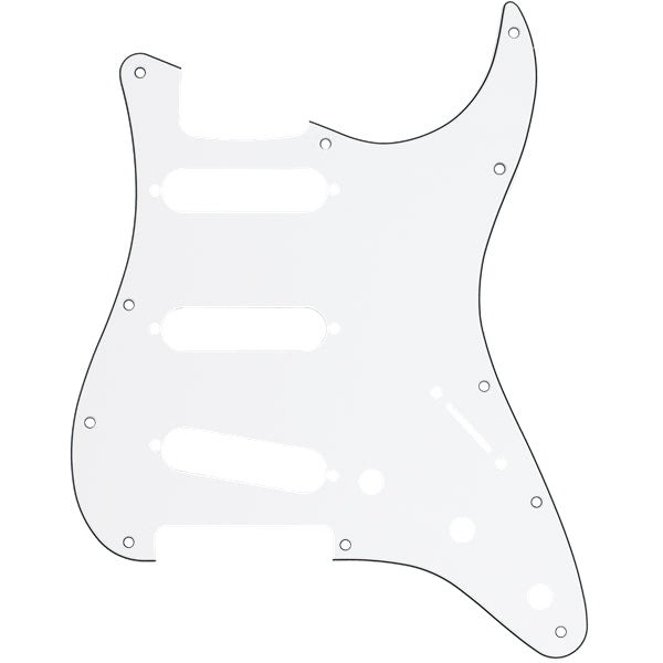 Fender Pickguard for Stratocaster S/S/S 11-Hole Mount 3-Ply - White
