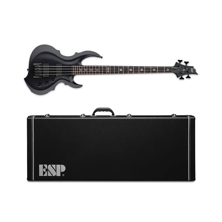 ESP LTD TA-604 FRX Tom Araya 4-String Electric Bass (with case) - Black Satin