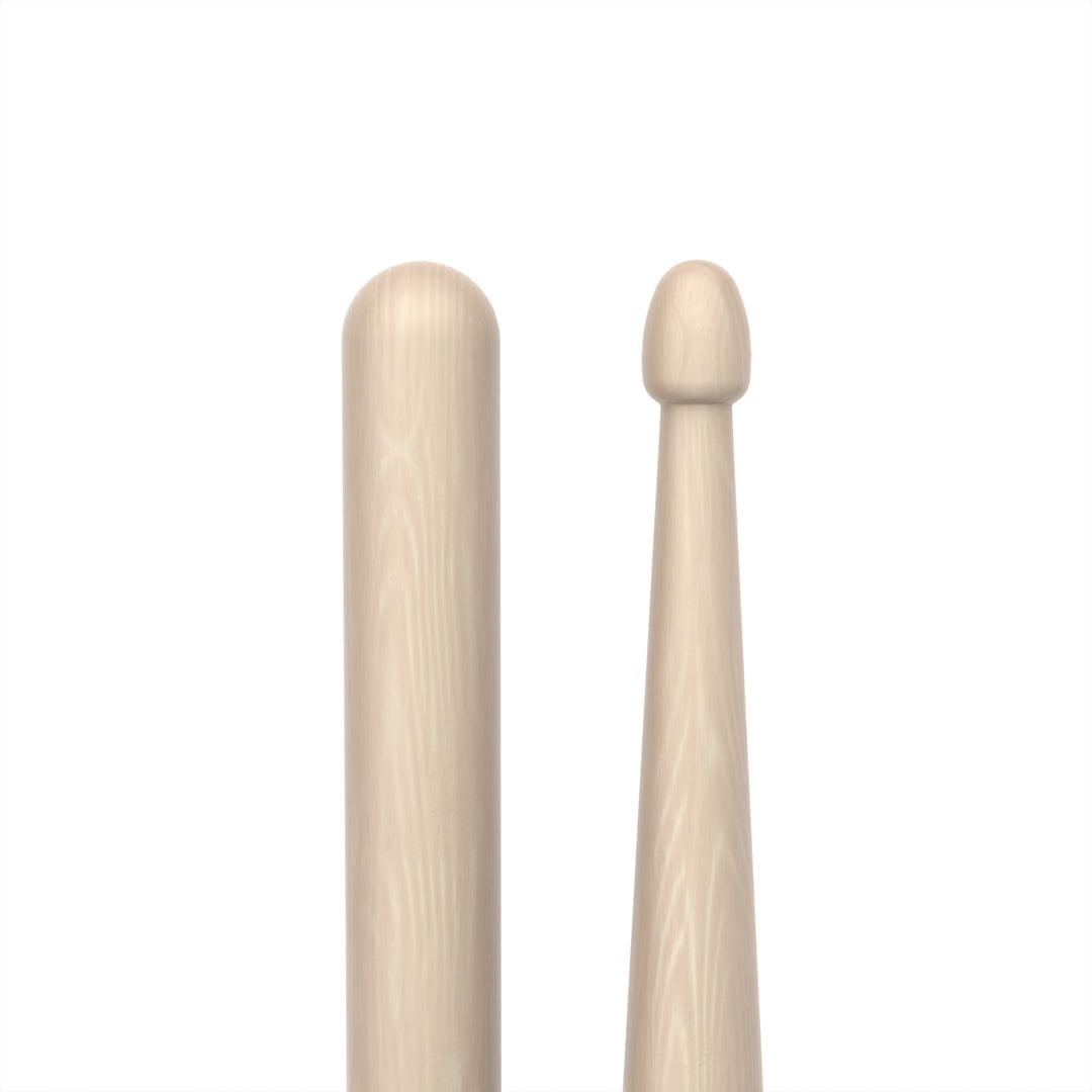 Promark RBHR565AW-Promark Rebound 5A Raw Hickory Drumsticks, Acorn Wood Tip