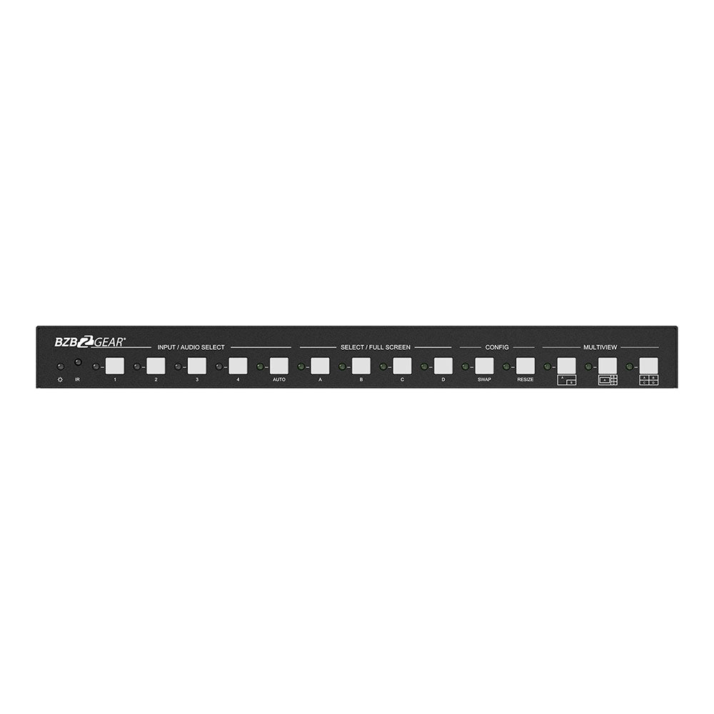 BZBGEAR - 4X1 4K HDMI Seamless Switcher/Scaler with Audio and Multiview