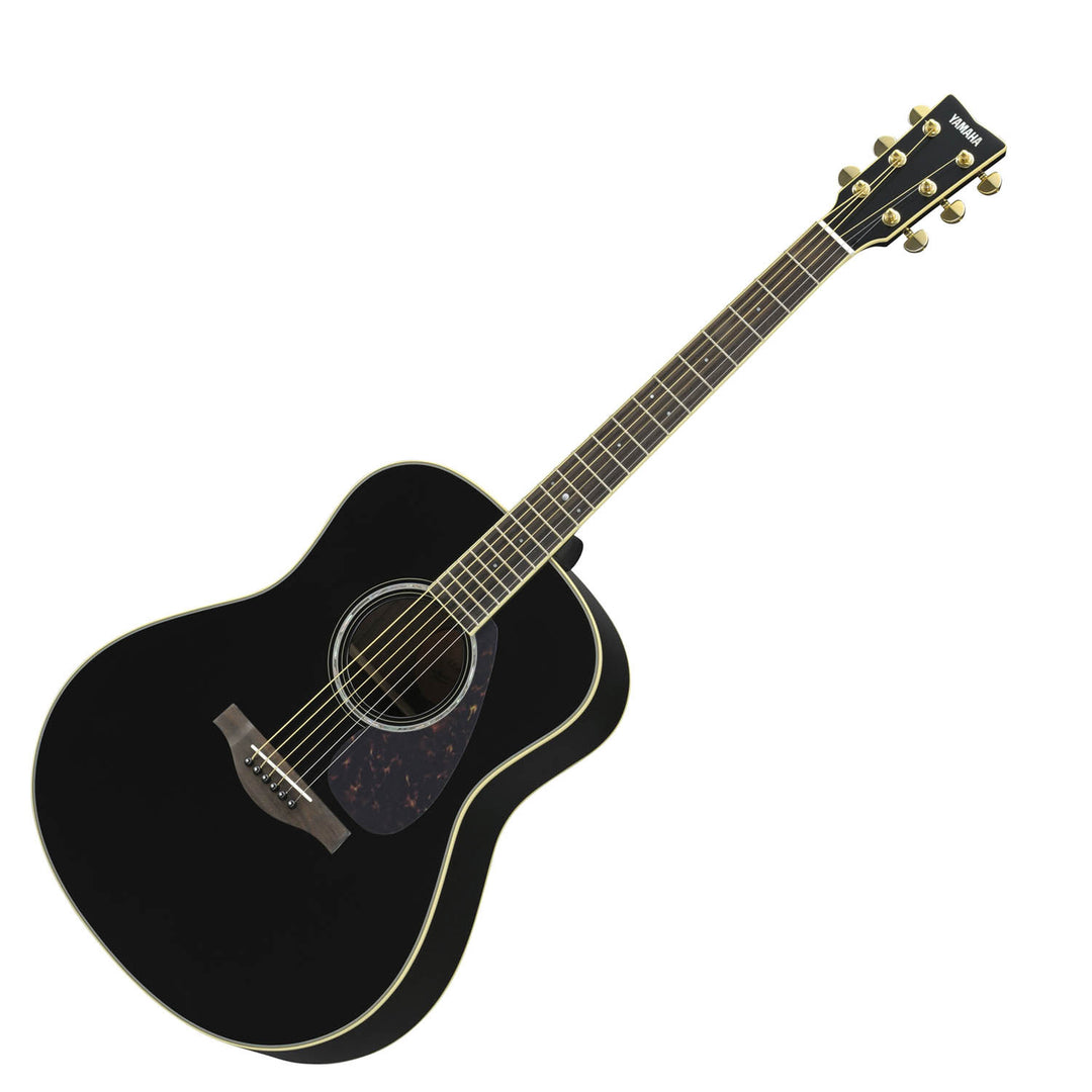 Yamaha LL6ARE BL Original Jumbo 6-String RH Acoustic Electric Guitar with Gig Bag-Black