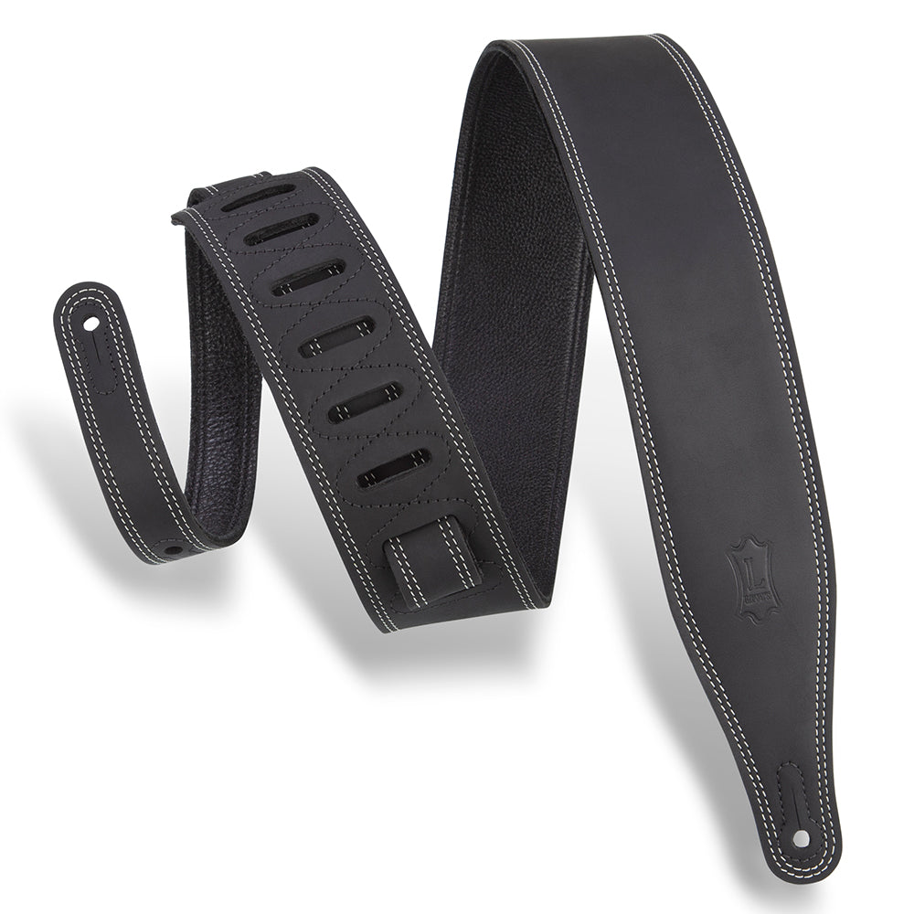 Levy’s M17BDS-BLK Butter Double Stitch Guitar Strap - Black
