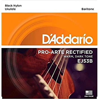 D'Addario EJ53B - SET BARI UKE BLK NYL/SLVR WND