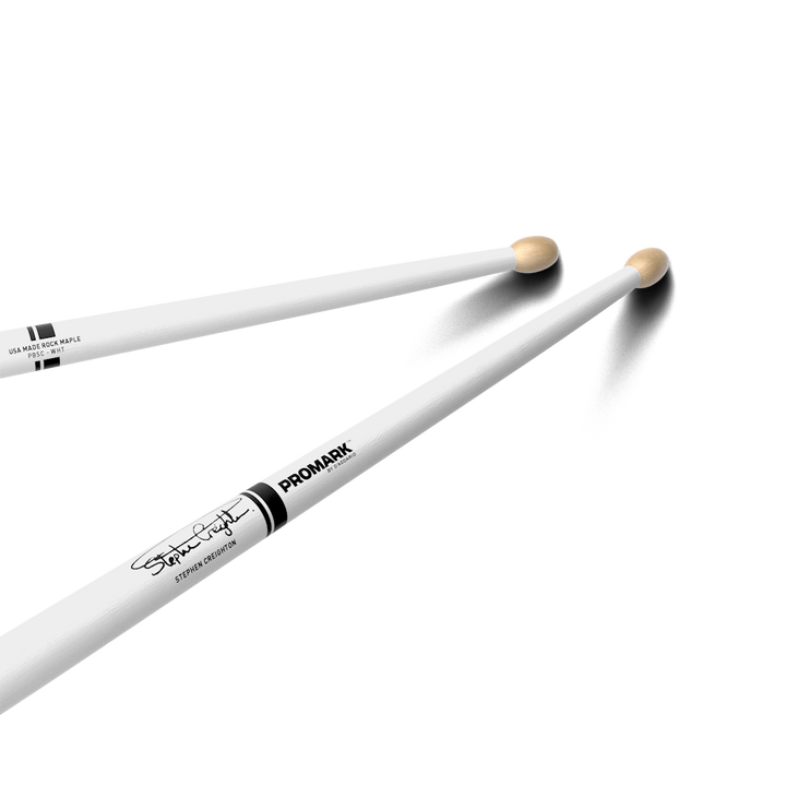 Promark PBSC-WHT -Promark Stephen Creighton Signature Painted White Pipe Band Drumsticks