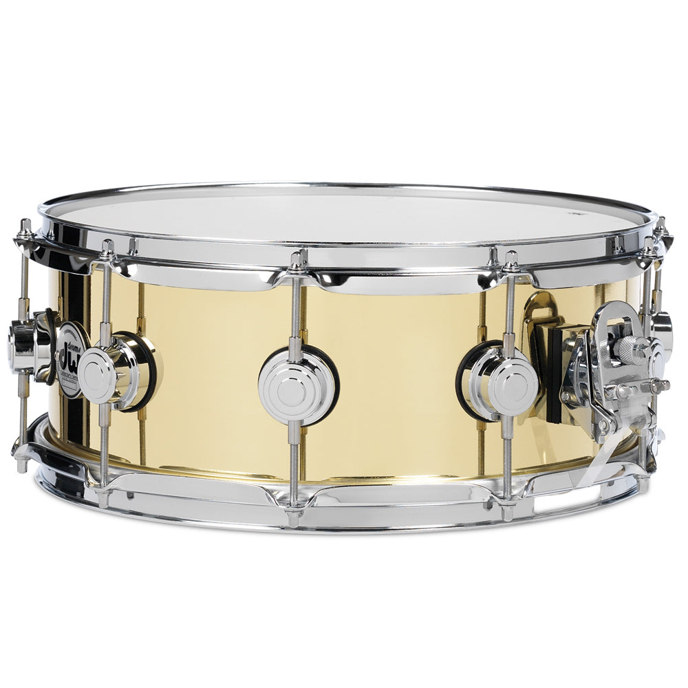 DW Collector’s Series Metal Snare Drum Solid 3mm Bell Brass Smooth Finish - 5.5x14