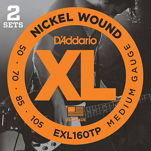 D'Addario EXL160TP - 2-PACK BASS XL 50-105 LONG