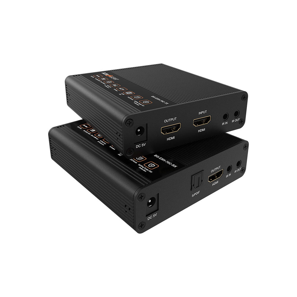 BZBGEAR - 4K 18Gbps HDMI Extender with Bi-directional IR and Zero Latency up to 70m