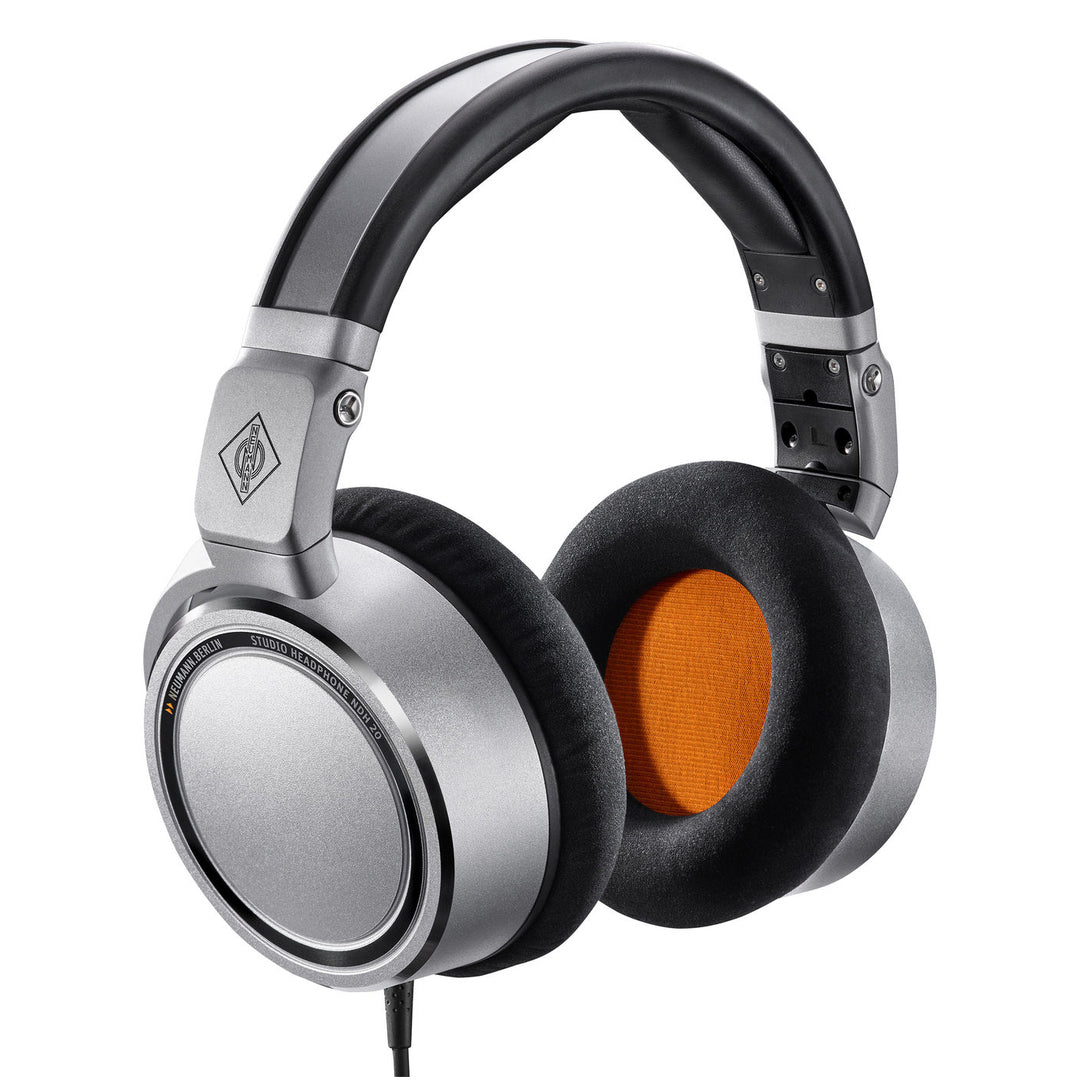 Neumann NDH 20 Closed-back Studio Headphone - Silver w/ Black & Orange Trim