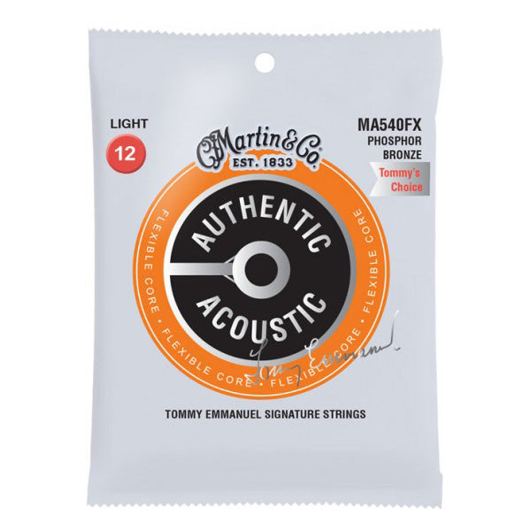 Martin MA540FX Authentic Acoustic Flexible Core 92/8 Ph. Bronze Guitar Strings - Light - Tommy’s Choice