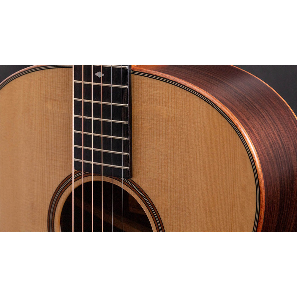 Taylor Guitars Builder's Edition 717e, West African Crelicam Ebony Fretboard, Expression System ® 2 Electronics, Non-cutaway with Taylor Deluxe Hardshell-Western Floral Case