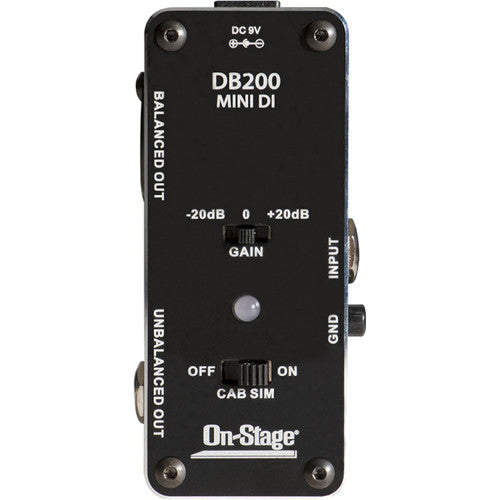 On-Stage DB200 Mini DI Box for Guitar/Bass/Keyboards