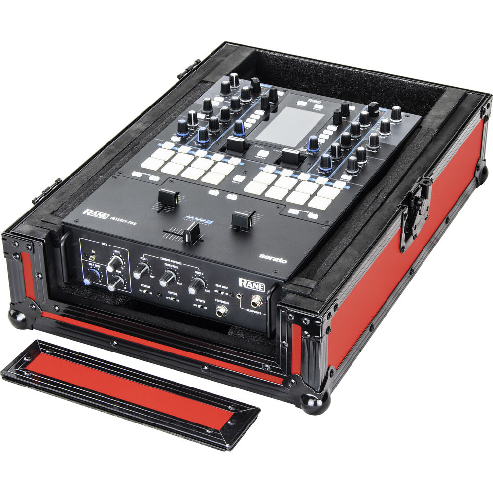 Odyssey FR12MIX Universal 12” Format Extra Deep DJ Mixer Case - Black on Red