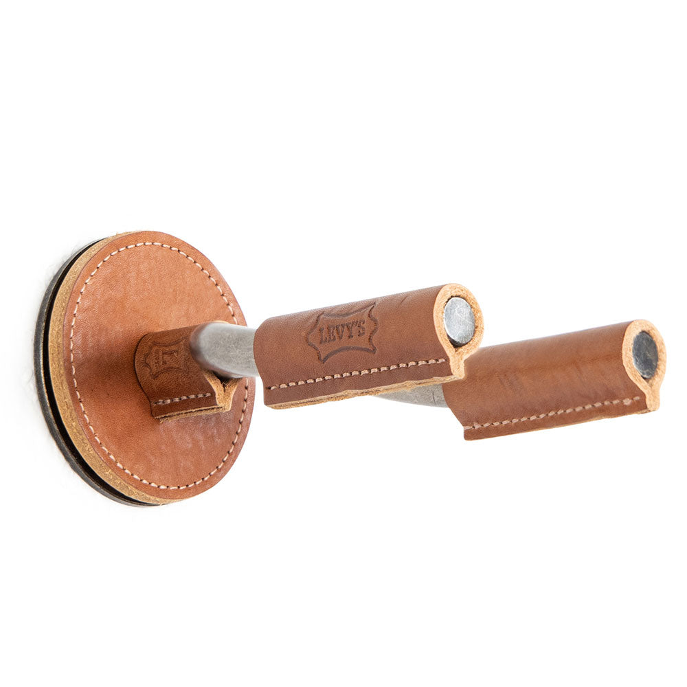 Levy's Forged Guitar Hanger - Smoke w/ Tan Leather