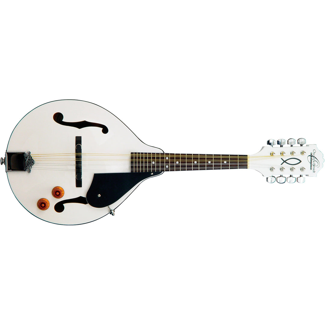 Oscar Schmidt OM10E A-Style Mandolin - White
