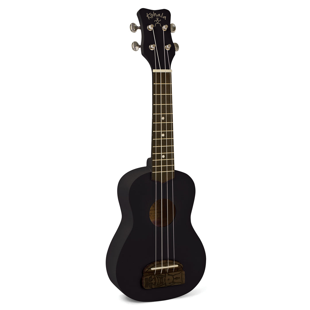 Kohala KT-S Tiki Series Soprano Ukulele - Black