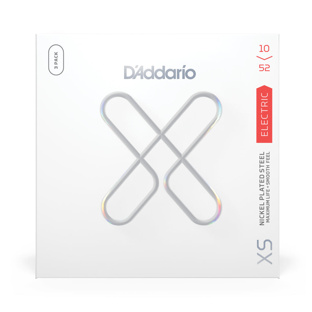 D'Addario XS ELECTRIC GUITAR STRINGS - NICKEL, LT/HVY BOTTOM (3-PACK)