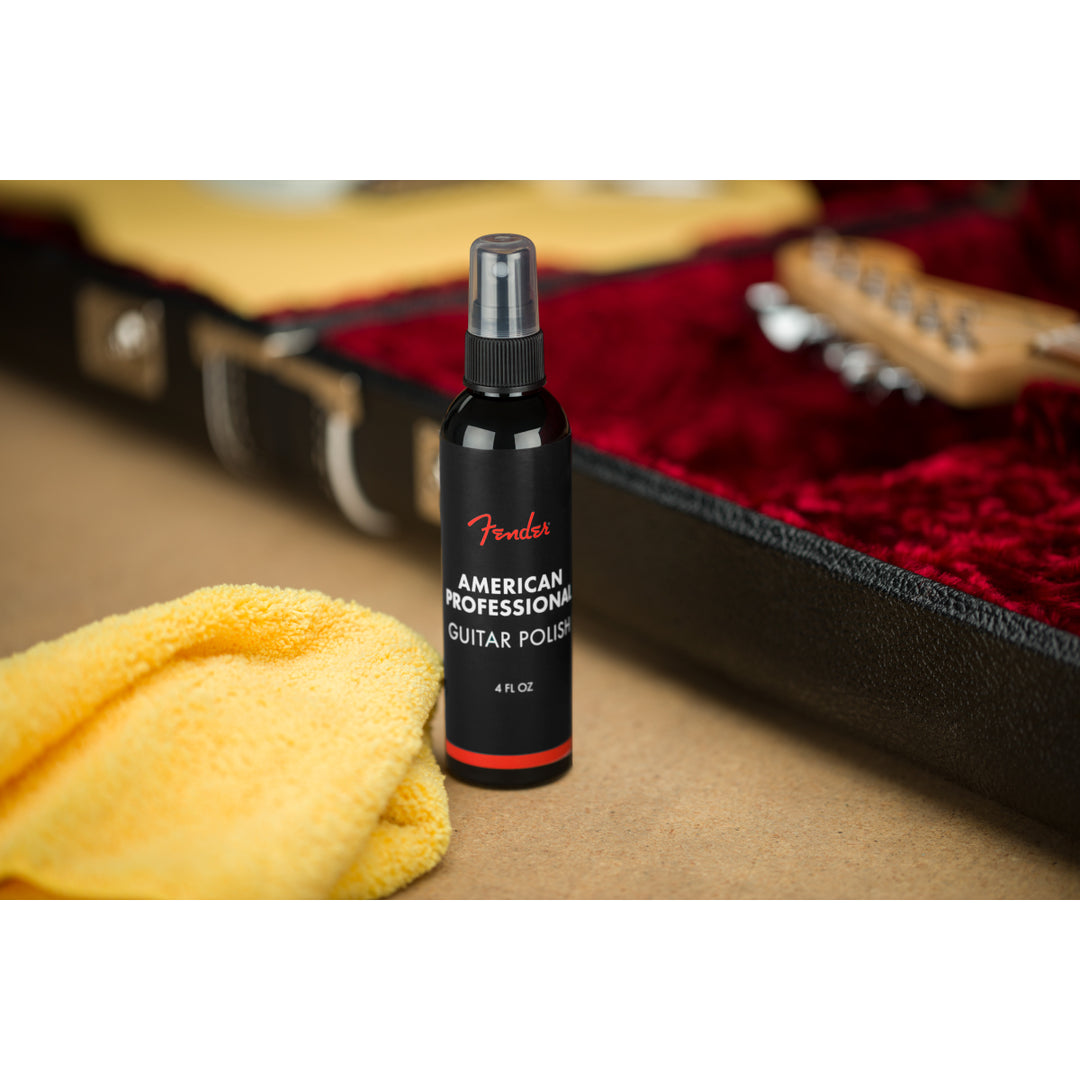 Fender 4oz Guitar Polish and Shop Cloth (2 Pack)