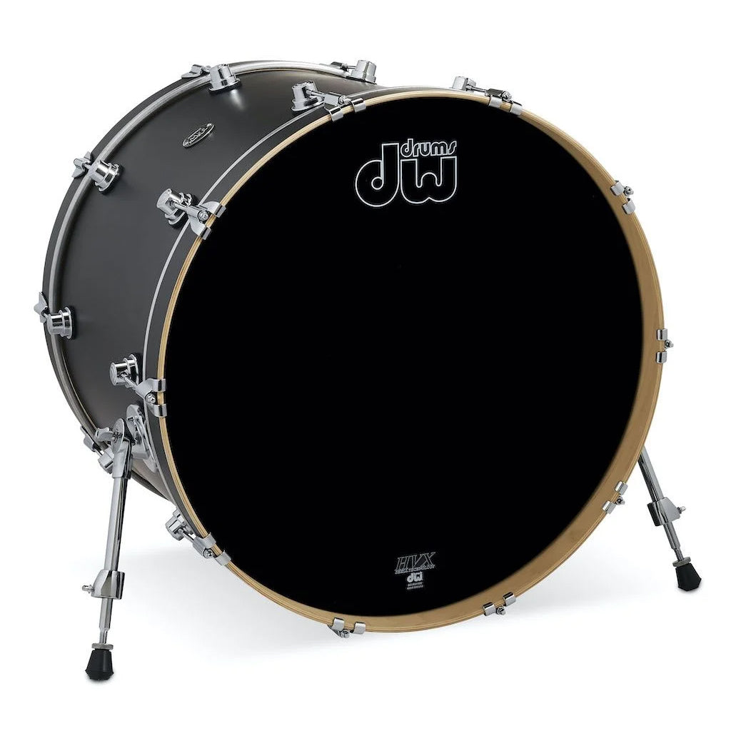 DW Performance Series Bass Drum 18x24 Hard Satin Lacquer - Charcoal Metallic