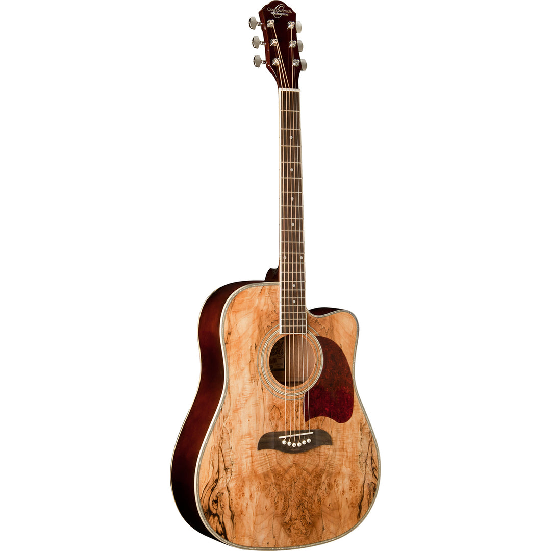 Oscar Schmidt OG2CESM-A Acoustic Guitar Dreadnought Spalted Maple