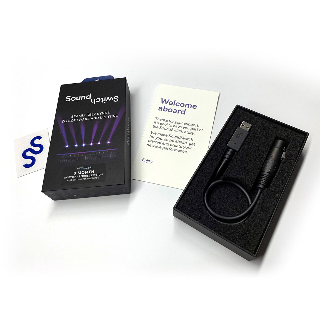 SoundSwitch DMX Micro Interface Connecting DJ Controller to Lighting