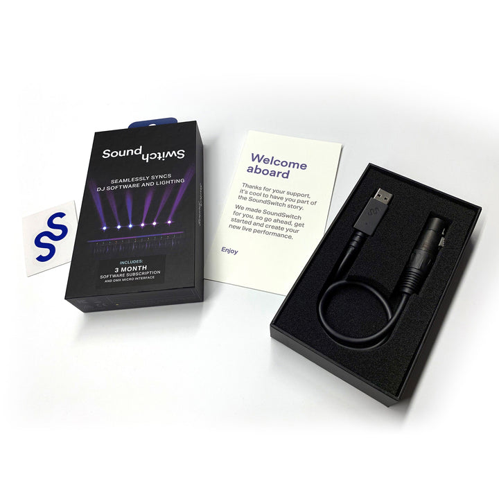 SoundSwitch DMX Micro Interface Connecting DJ Controller to Lighting