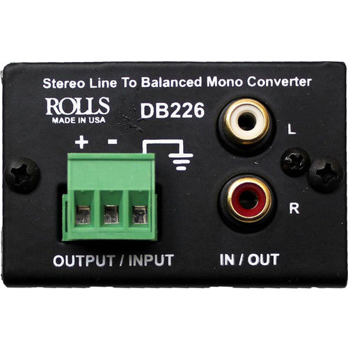 Rolls DB226 Stereo line to balanced mono converter