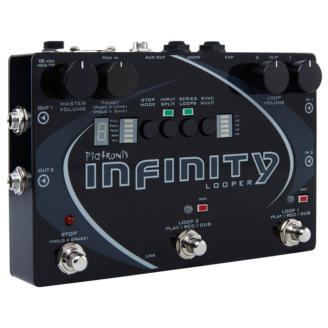 Pigtronix Infinity Looper 3 Hi-Fi Stereo Double Looper Guitar Effect Pedal