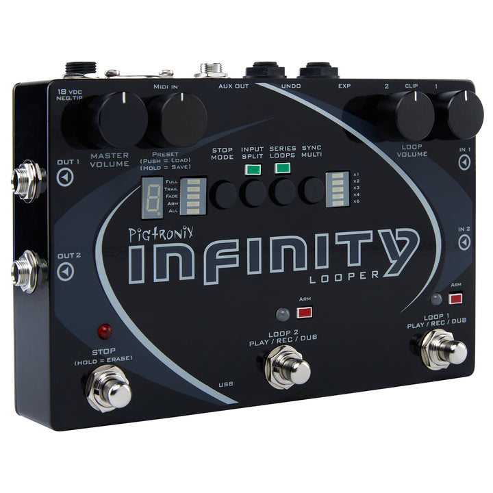 Pigtronix Infinity Looper 3 Hi-Fi Stereo Double Looper Guitar Effect Pedal