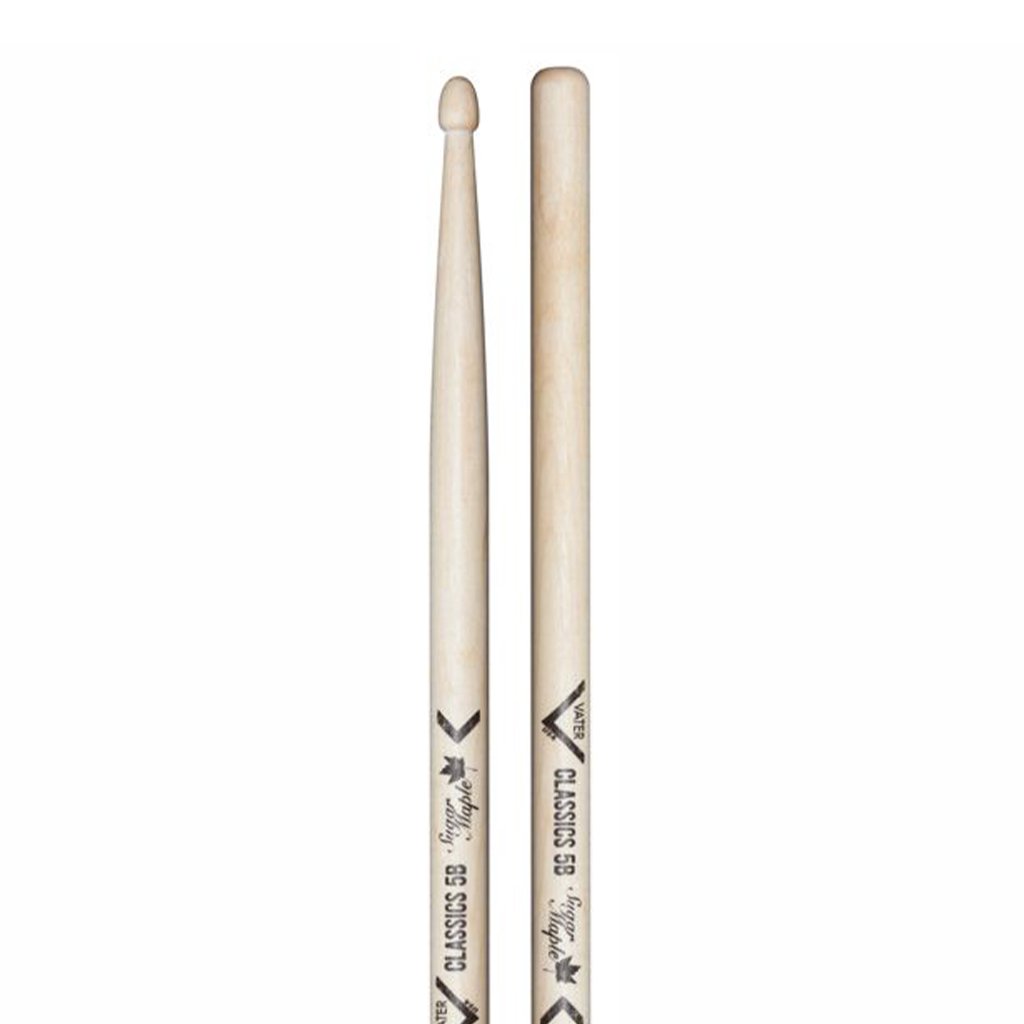 Vater VSMC5BW- Vater Classics Sugar Maple 5B Wood Tip Drumsticks