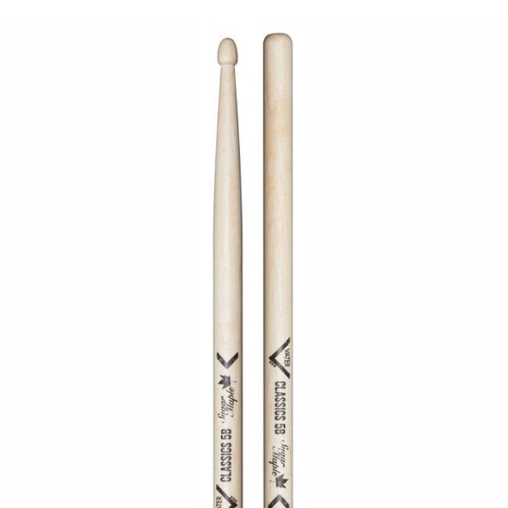 Vater VSMC5BW- Vater Classics Sugar Maple 5B Wood Tip Drumsticks