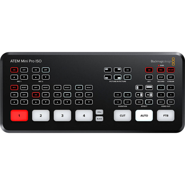 Blackmagic Design ATEM Mini Pro ISO Live Production Switcher with 5 Stream Recording Engine