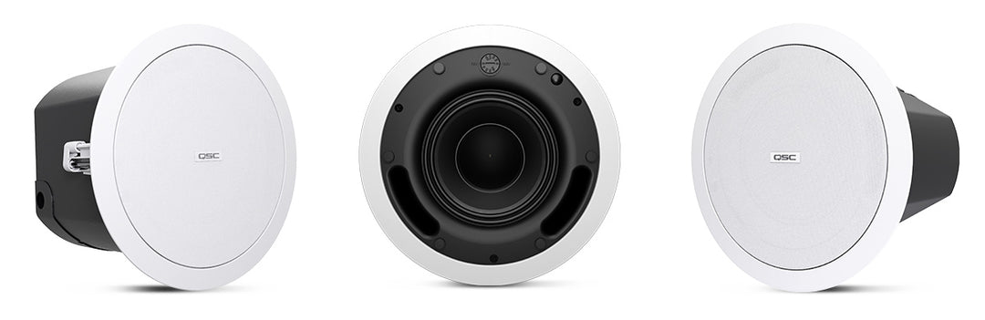 QSC AD-C6T-HP High Ceiling Speaker 70V/100V - 6.5" White (Pair)