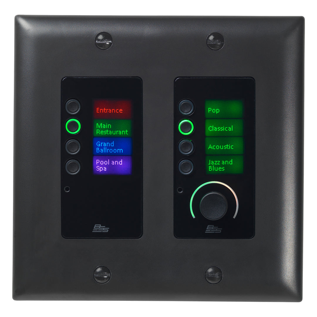 BSS EC-8BV US (BLK) Ethernet Controller with 8 Buttons and Volume (Black - US)