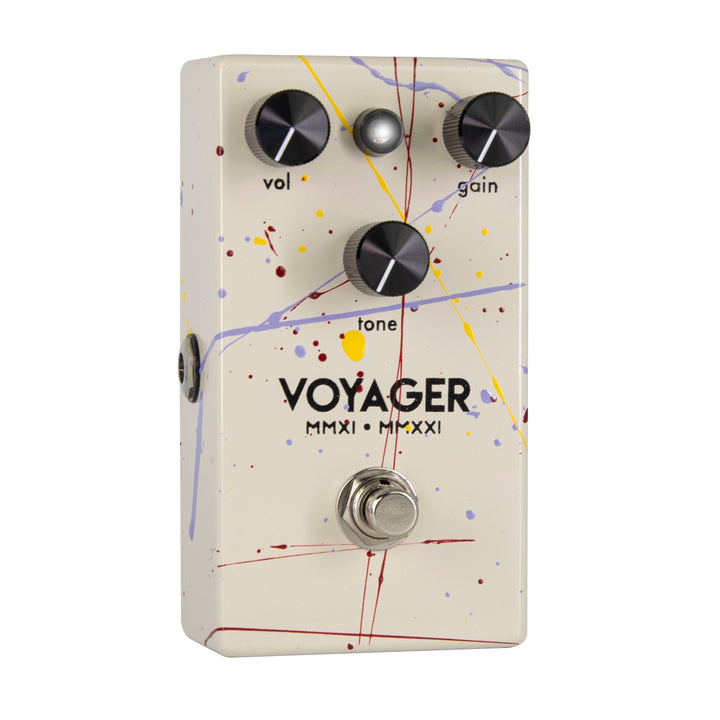Walrus Audio Voyager Pre-Amp Overdrive 10-Year Anniversary Splatter Paint (Cream)
