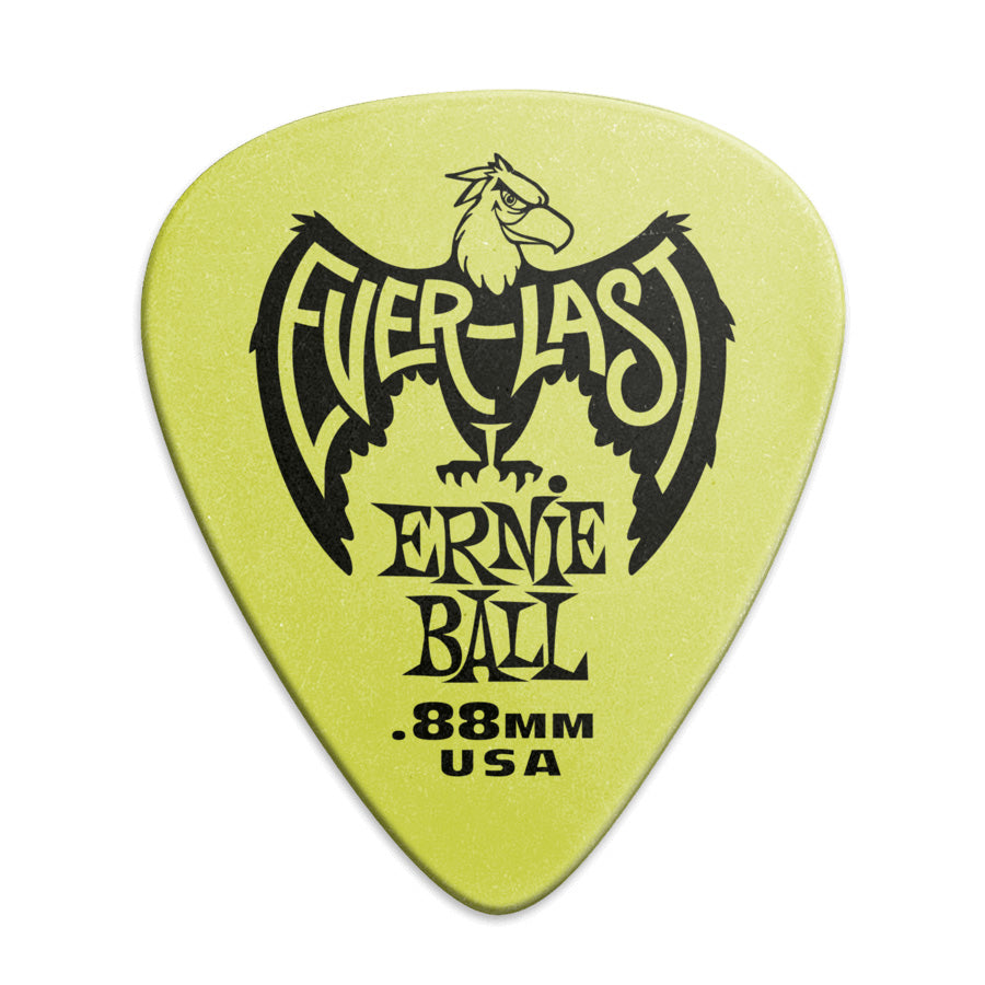 Ernie Ball Guitar Picks Everlast (Bag of 12) - 0.88mm Green
