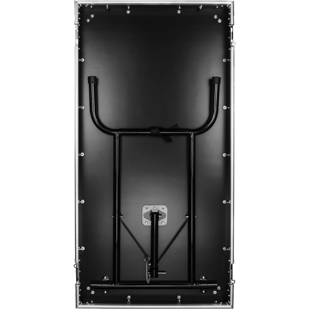 Odyssey FZGS1416WDLX Pro Combo Rack w/ Glide Platform, Side Table & Casters - 14U Over 16U