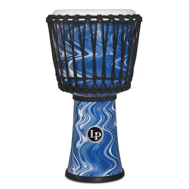LP LP2010 World 10” Rope Tuned Circle Djembe w/ Perfect Pitch Head - Blue Marble